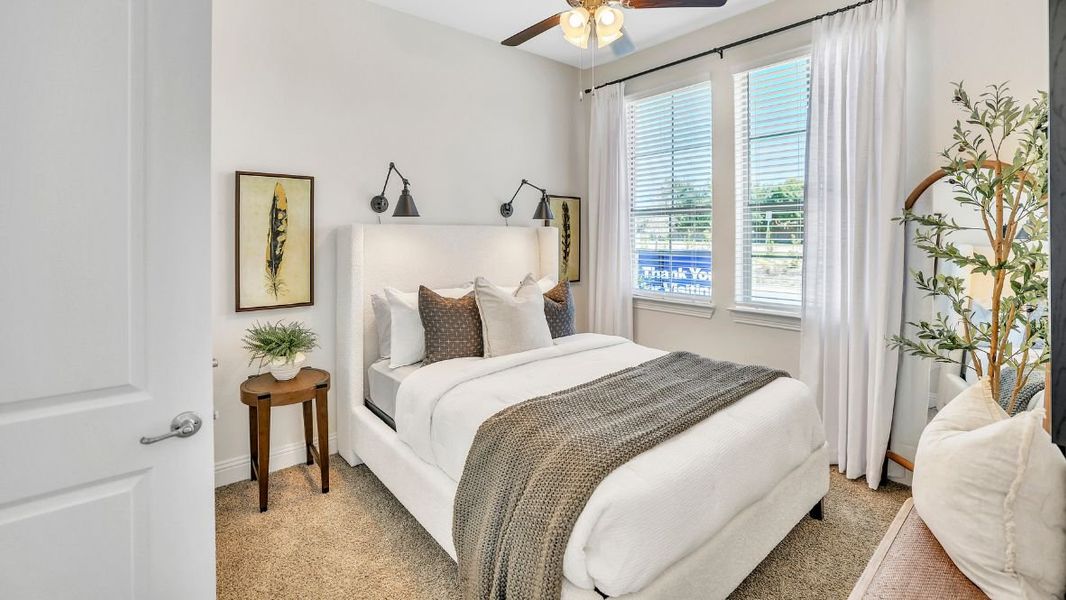 Furnished interior in a model home at The Avenue in Allen (Image 11).