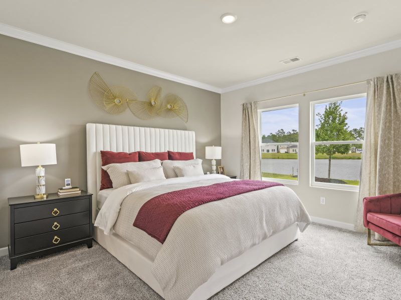 The Sydney offers a secluded main-floor primary suite.