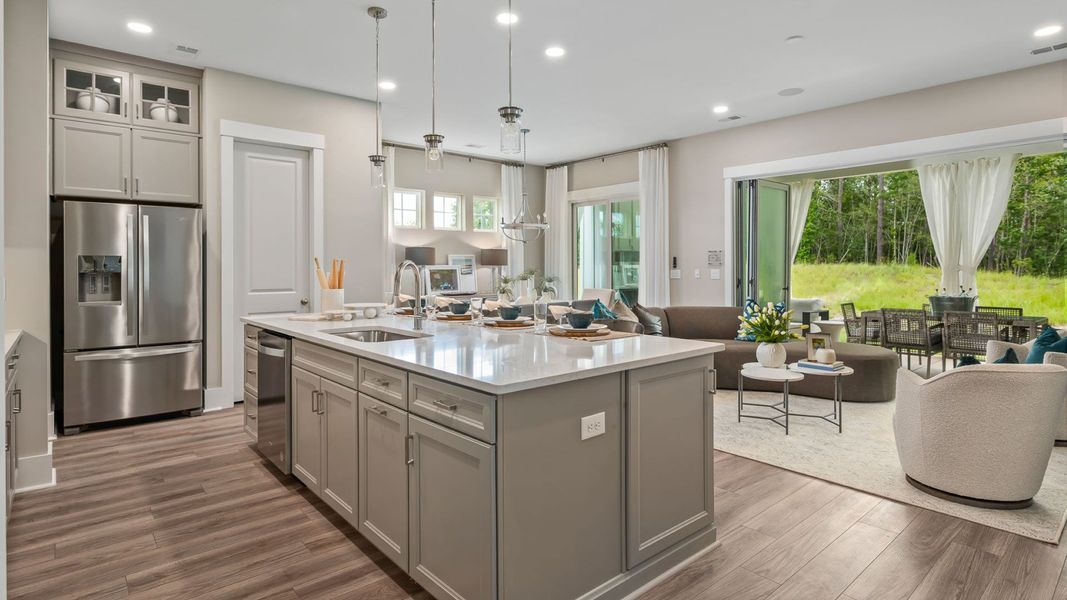 Furnished interior in a model home at Ocean Isle Palms in Shallotte (Image 10).
