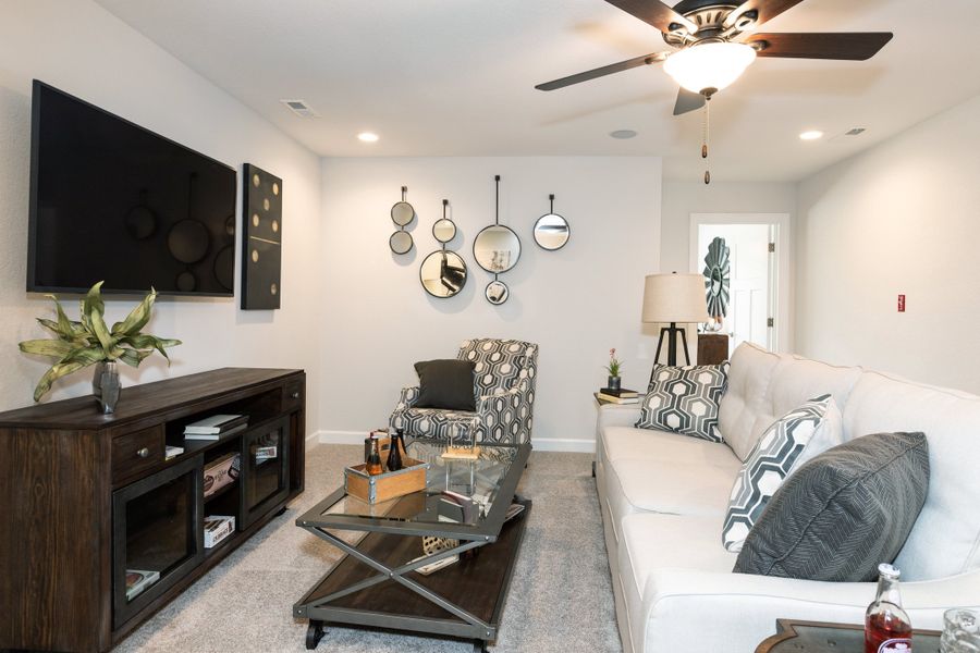 Furnished interior in a model home at The Gables in Moyock (Image 43).