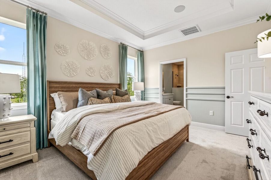 Furnished interior in a model home at Huntington Park in Titusville (Image 29).