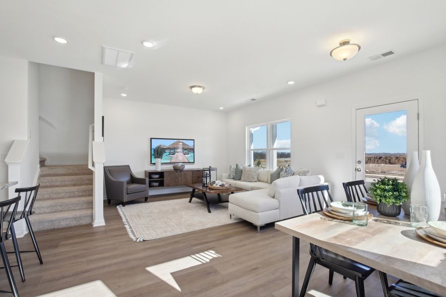 Furnished interior in a model home at Wilson Meadows in Clarksville (Image 4).