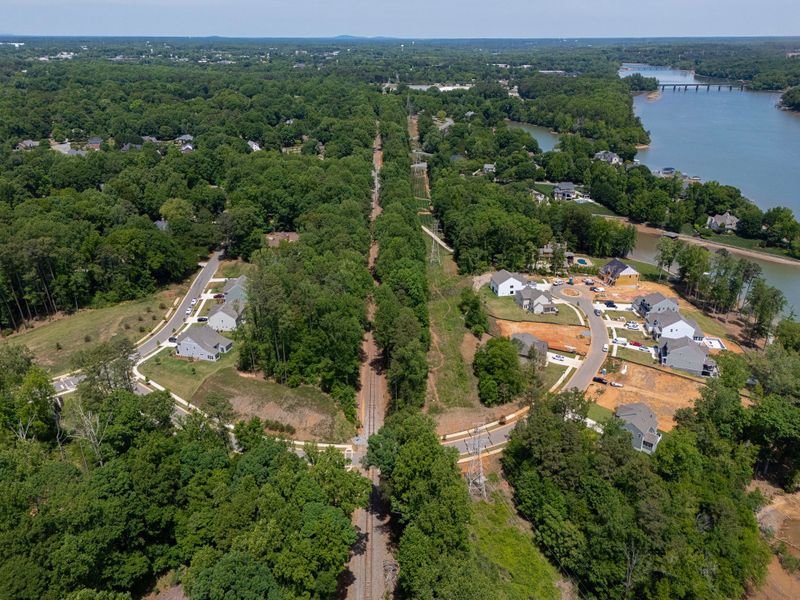 Aerial view of the Lakestone Cove community in Belmont, NC, showing layout and nearby surroundings (Image 12).