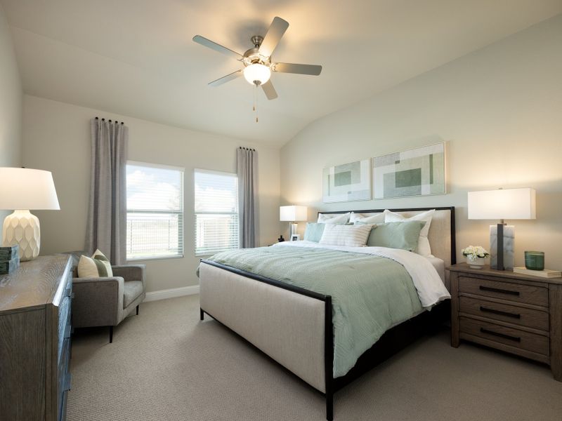 Furnished interior in a model home at Parks at Foster Crossing - Signature Series in Anna (Image 9). Furnished interior in a model home at Parks at Foster Crossing - Signature Series in Anna (Image 9).