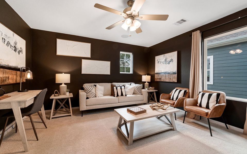 Furnished interior in a model home at The Canopies in Splendora (Image 26). Furnished interior in a model home at The Canopies in Splendora (Image 26).