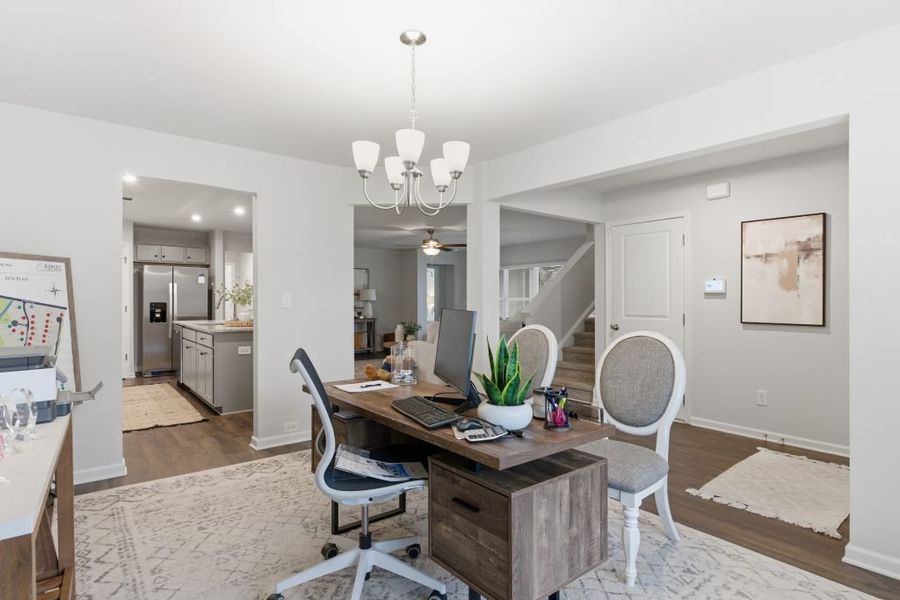 Furnished interior in a model home at The Reserve at Chapel Hill Phase II in Douglasville (Image 17).