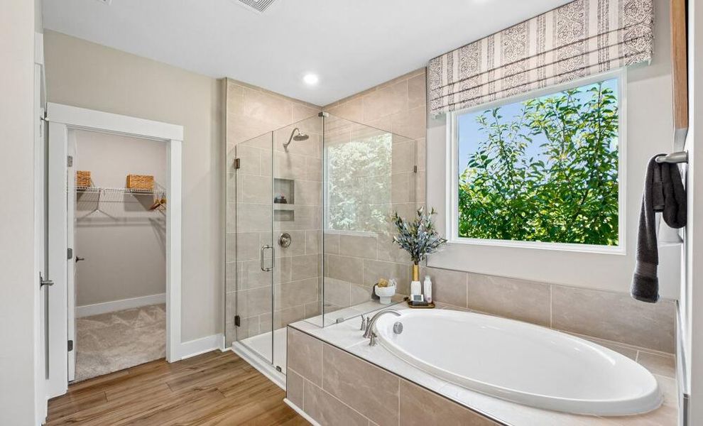 Furnished interior in a model home at High Springs in Clayton (Image 26).