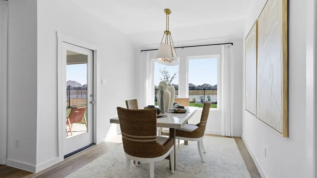 Furnished interior in a model home at Lago Mar in Texas City (Image 10).
