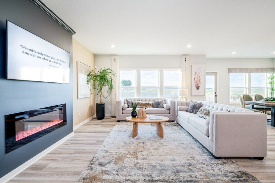 Furnished interior in a model home at Three Rivers in Rome (Image 10).