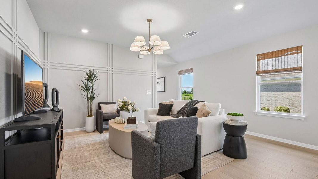 Furnished interior in a model home at Carillon in Manor (Image 43). Furnished interior in a model home at Carillon in Manor (Image 43).