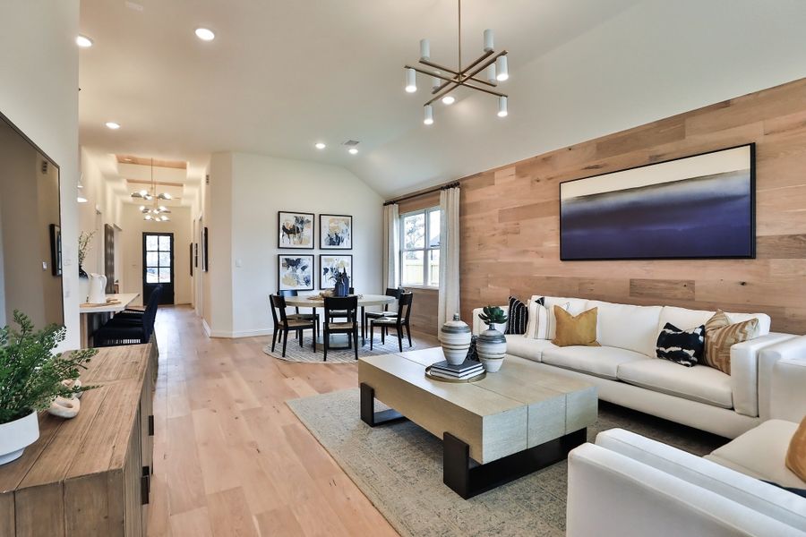 Furnished interior in a model home at Brewster Pointe in College Station (Image 7). Furnished interior in a model home at Brewster Pointe in College Station (Image 7).