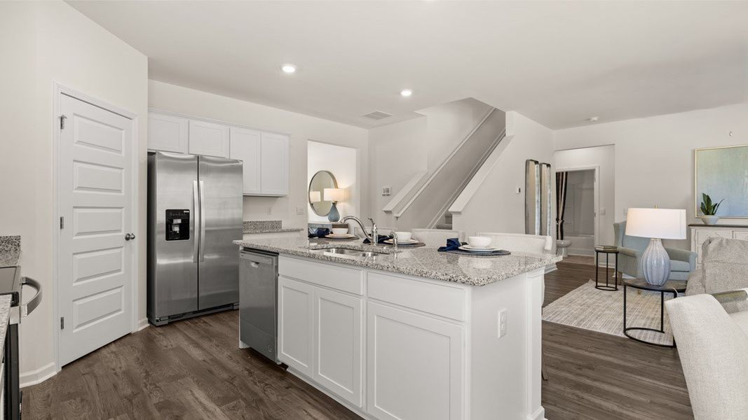 Furnished interior in a model home at Teamon Pointe in Griffin (Image 6).