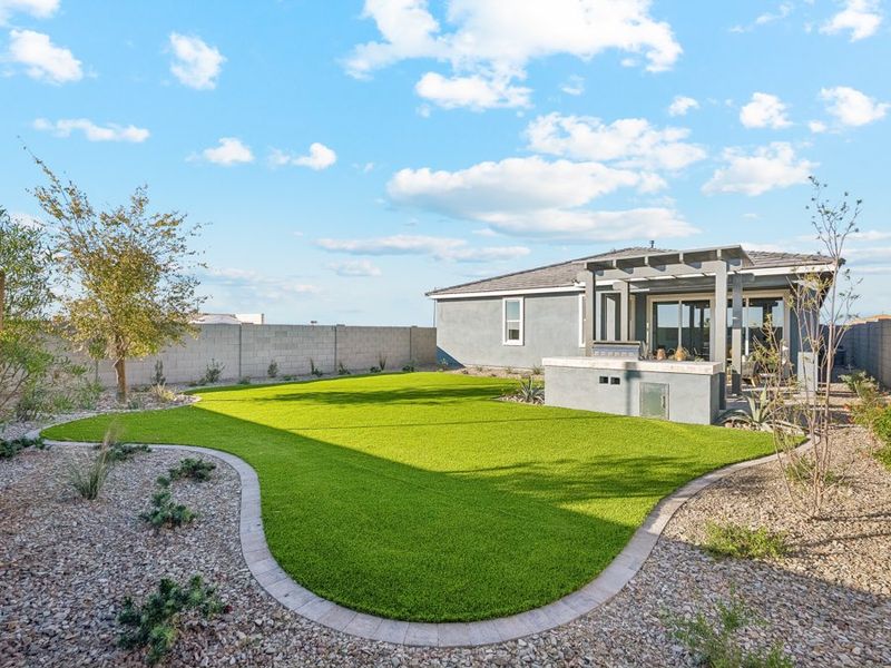 A house with a large yard. A house with a large yard.