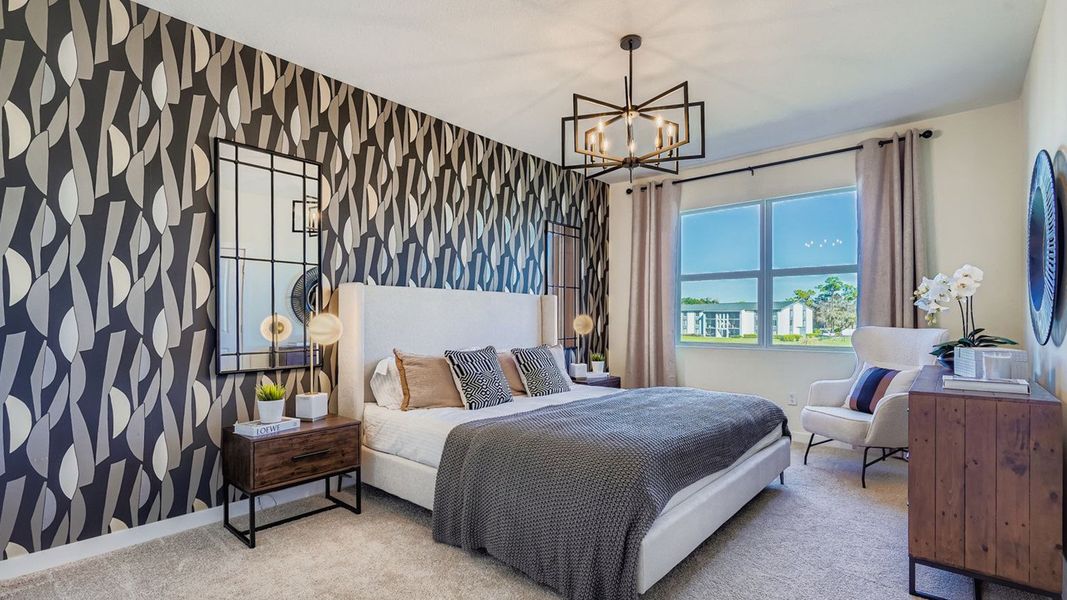 Furnished interior in a model home at Lakeside Landing in Royal Palm Beach (Image 15).