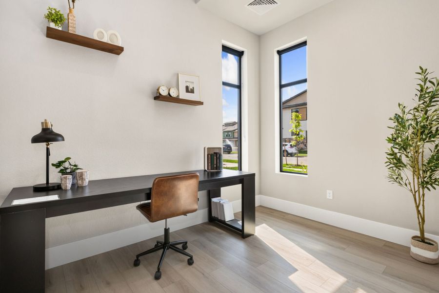 Furnished interior in a model home at Northfield at Old Town in Fort Collins (Image 29).
