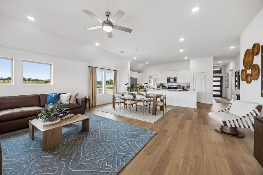 Living Room in the Diamond Model Home by Trophy Signature Homes