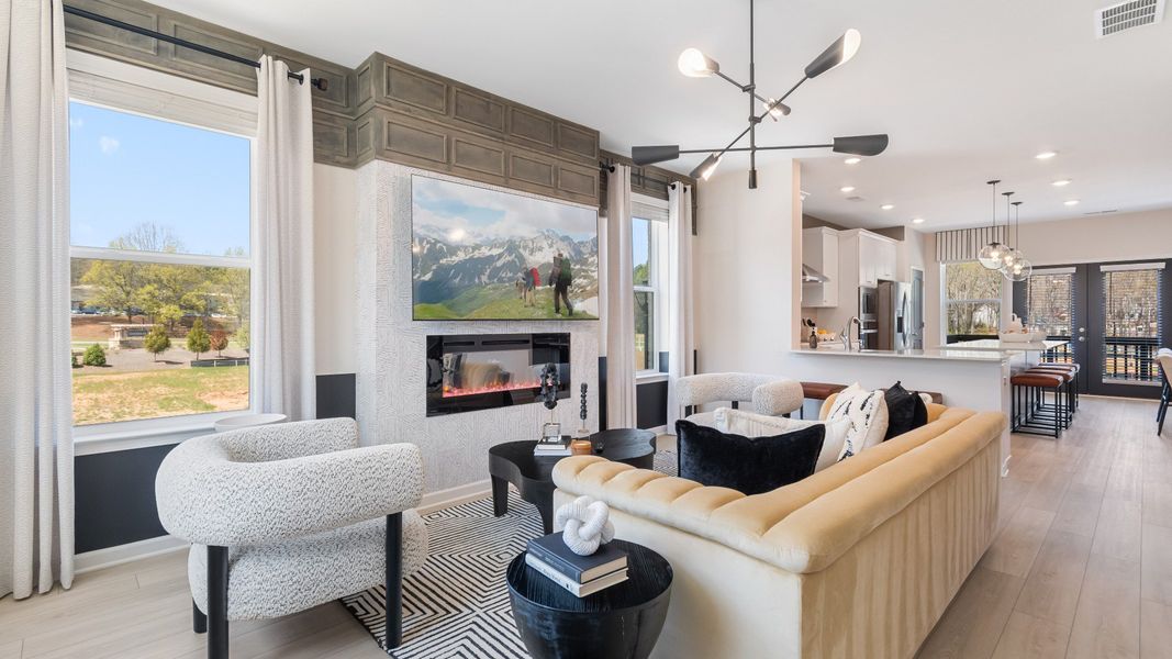 Furnished interior in a model home at Daybreak in Newnan (Image 12).