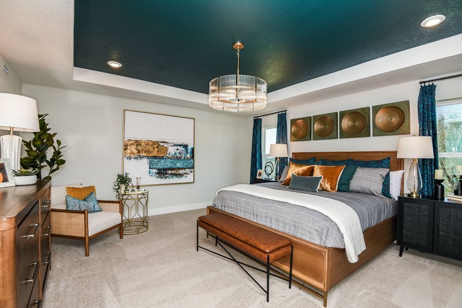 Furnished interior in a model home at Vintner Reserve in Clermont (Image 13).
