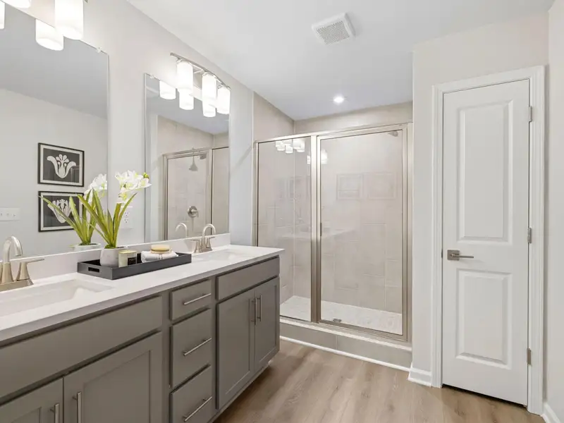 Furnished interior in a model home at The Village at Shallowford in Kennesaw (Image 6).