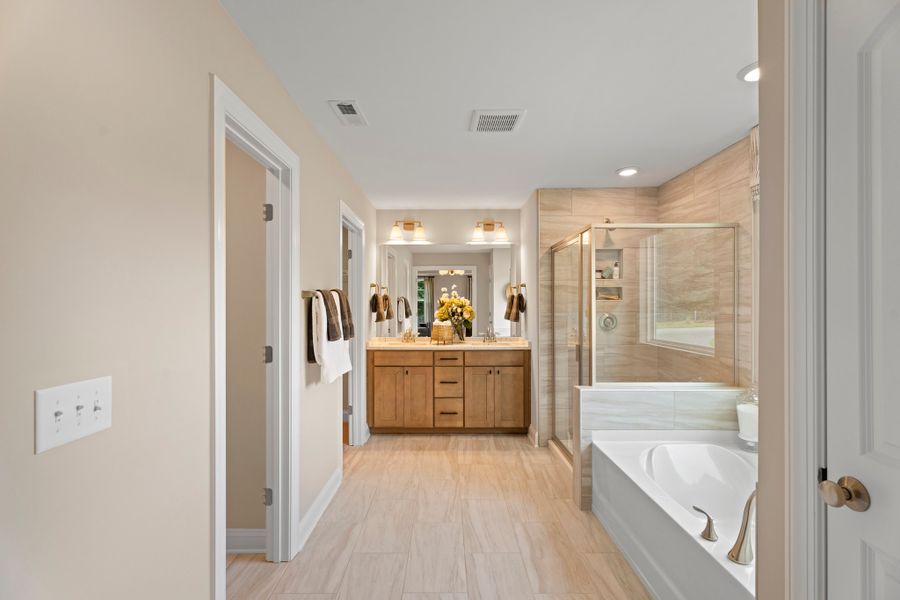 Furnished interior in a model home at Hopewell Garden in Winston-Salem (Image 14).