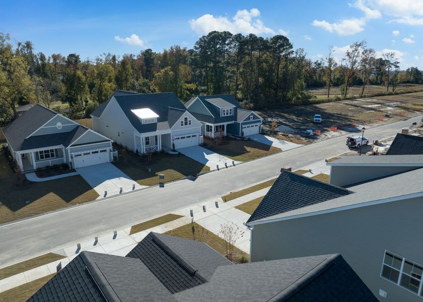 Aerial view of the Riverside Cove community in Wilmington, NC, showing layout and nearby surroundings (Image 17). Aerial view of the Riverside Cove community in Wilmington, NC, showing layout and nearby surroundings (Image 17).