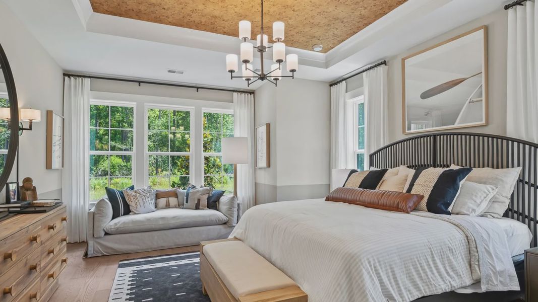 Furnished interior in a model home at Brook Run in Fort Mill (Image 8).