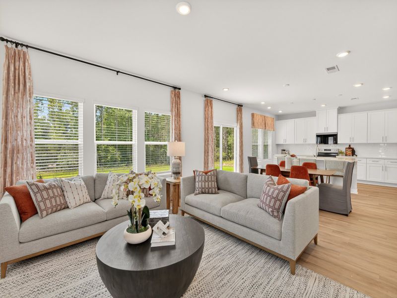 Enjoy the abundance of natural light in the great room.