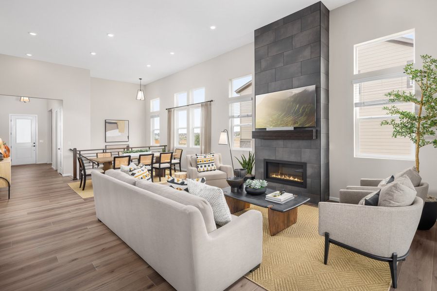 Furnished interior in a model home at The Estates Collection at Mead Crossing in Mead (Image 3).