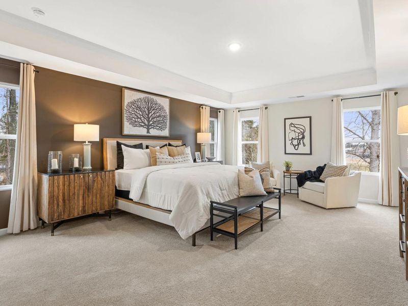 Furnished interior in a model home at The Village at Shallowford in Kennesaw (Image 5).