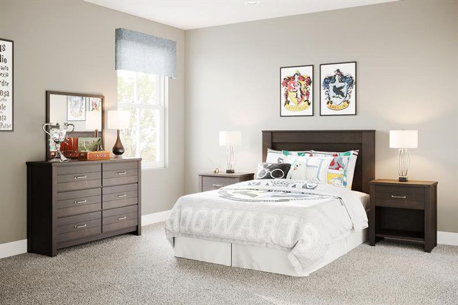 Our homes here offer 4-6 bedrooms, each with their own roomy closet for even more storage!