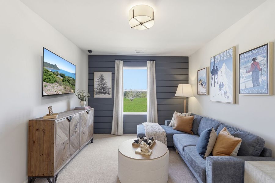 Versatile upper-level flex space designed to adapt to work, play, and everything in between Versatile upper-level flex space designed to adapt to work, play, and everything in between