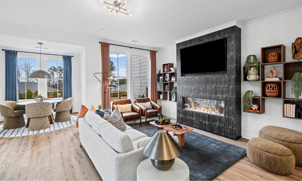 Furnished interior in a model home at The Village at River Green in Canton (Image 5).