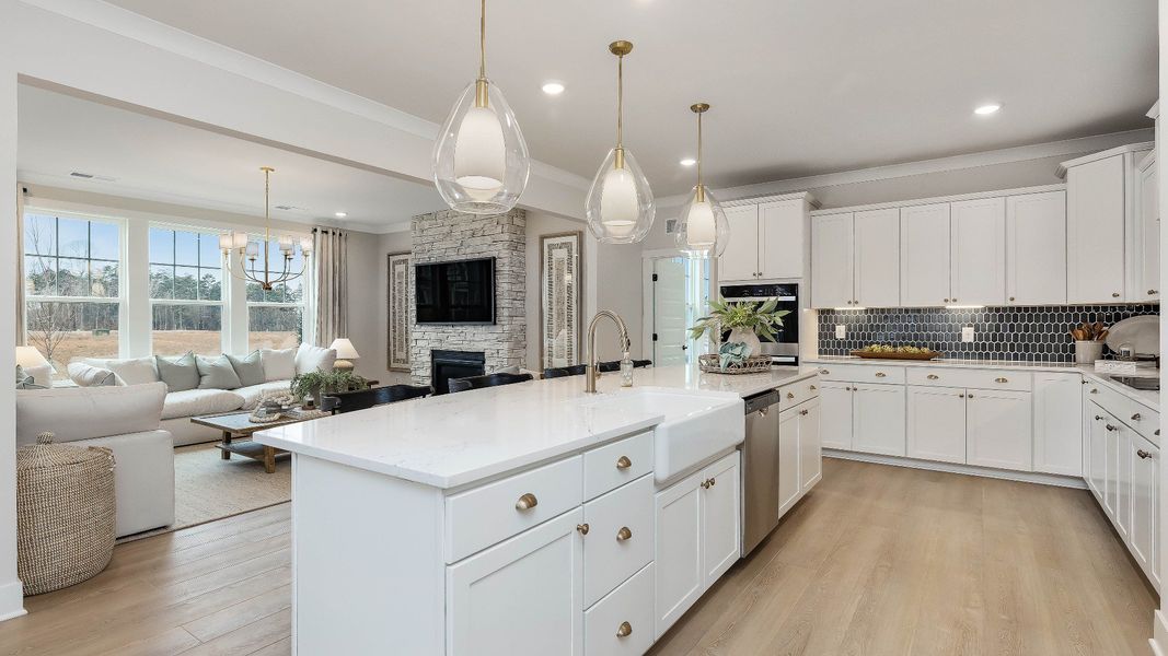 Furnished interior in a model home at Owen Park in Gibsonville (Image 17).