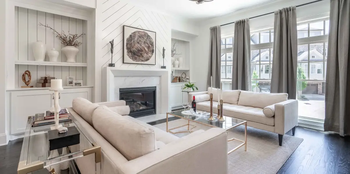 Furnished interior in a model home at Chastain Overlook in Sandy Springs (Image 3).