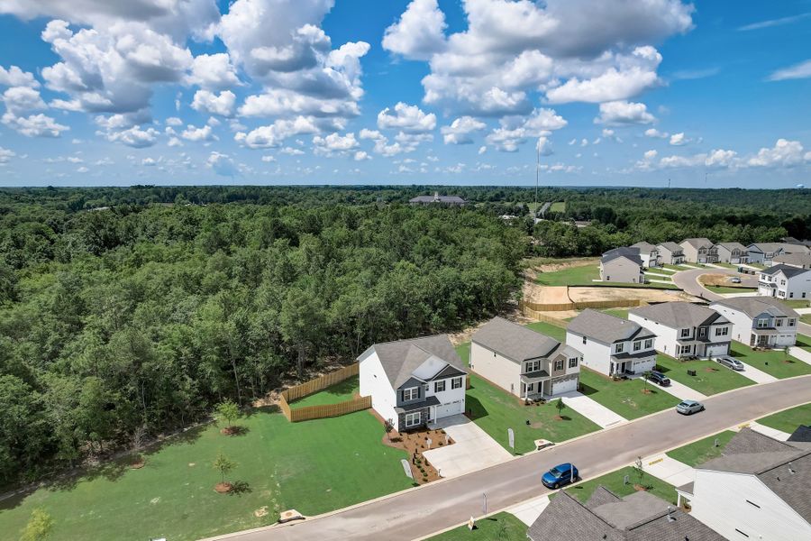 Aerial view of the Beach Forest community in Sumter, SC, showing layout and nearby surroundings (Image 1).