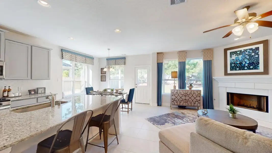 Furnished interior in a model home at Audubon 50's in Magnolia (Image 3). Furnished interior in a model home at Audubon 50's in Magnolia (Image 3).