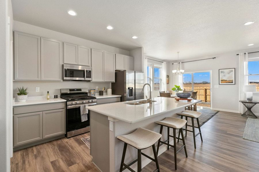 Furnished interior in a model home at Lochbuie Station – Jewel Collection in Lochbuie (Image 13).