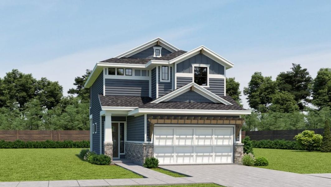 Front exterior of a home in the Southstone community, located in Austin, TX (Image 6).