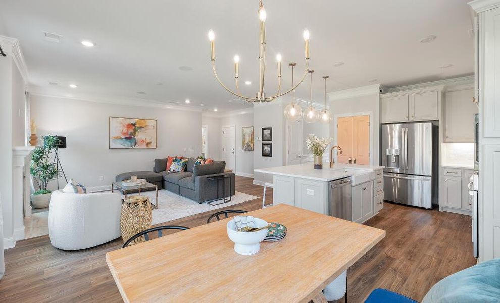 Furnished interior in a model home at Black Forest Pointe in Benson (Image 18).