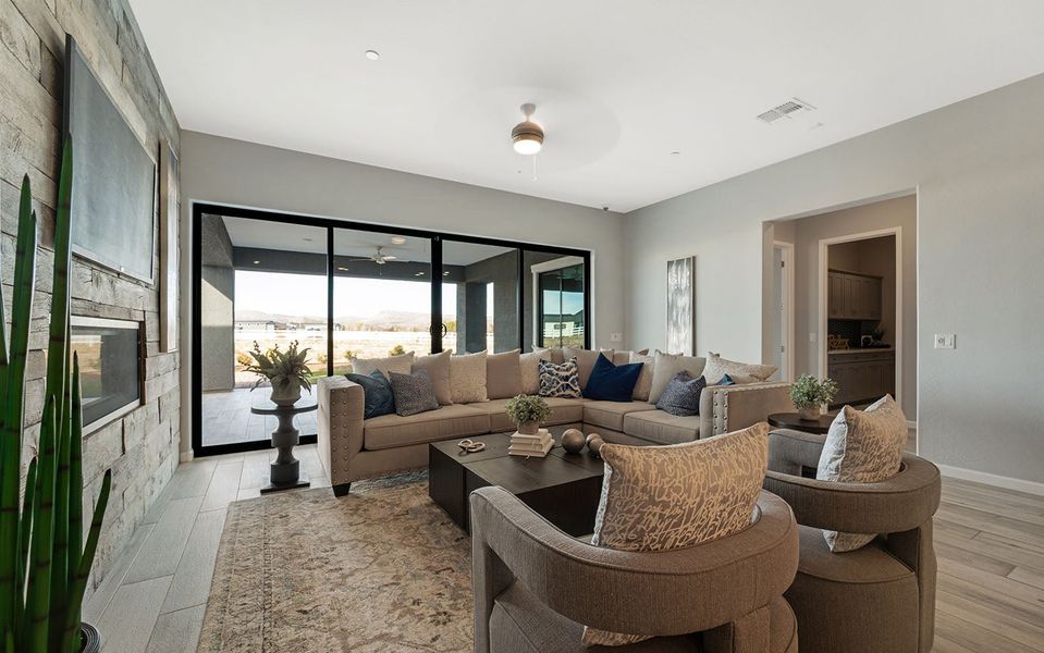 Furnished interior in a model home at Heritage Pointe in Chino Valley (Image 26).