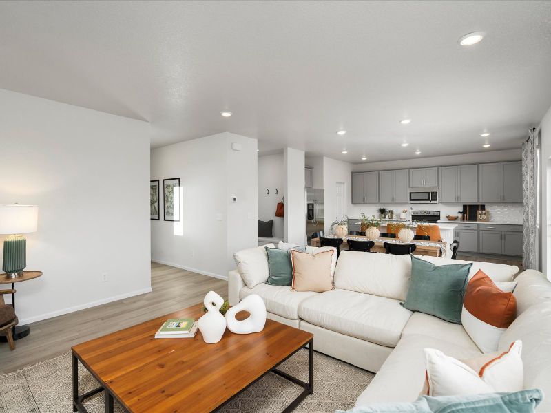 Furnished interior in a model home at Frontier Estates - The Trails Collection in Firestone (Image 7).