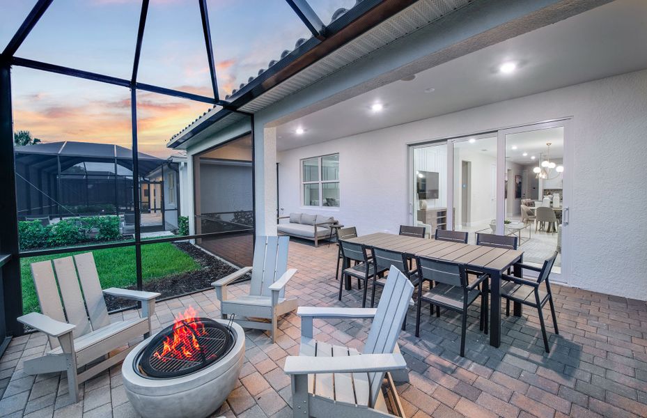 Ideal outdoor living spaces in this active adult community in Lakewood Ranch, FL