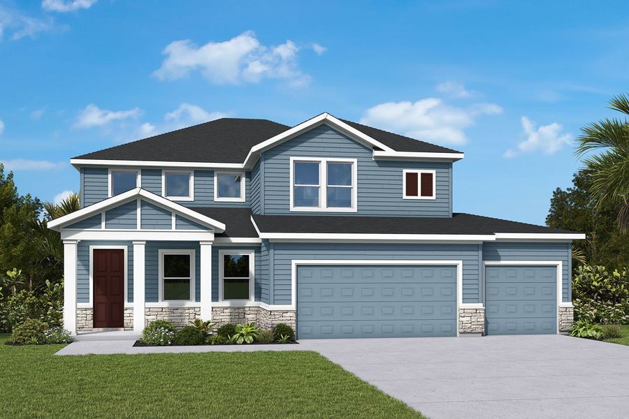 Front exterior of a home in the The Preserve at Laurelton – Canopy Collection community, located in Green Cove Springs, FL (Image 10).