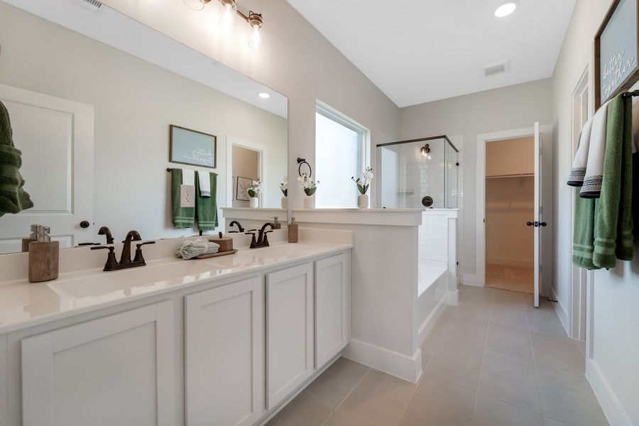 Furnished interior in a model home at Magnolia Springs in Montgomery (Image 34).