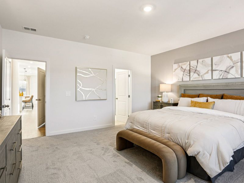 Furnished interior in a model home at Greystone - Vista Townhomes in Smyrna (Image 12).