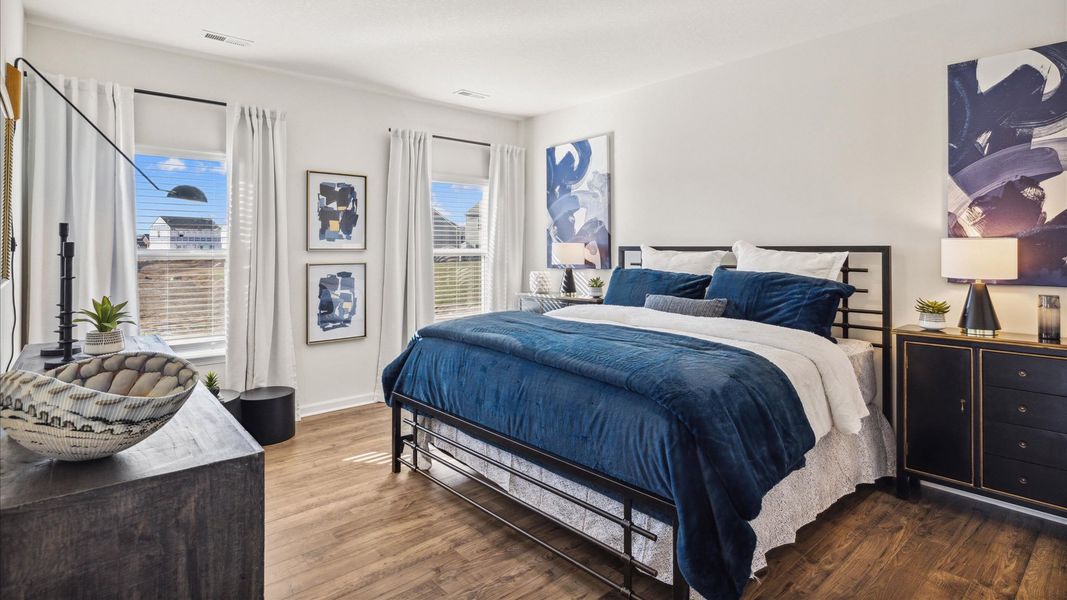 Furnished interior in a model home at The Hideaway at Fox Meadows in Bluff City (Image 13).