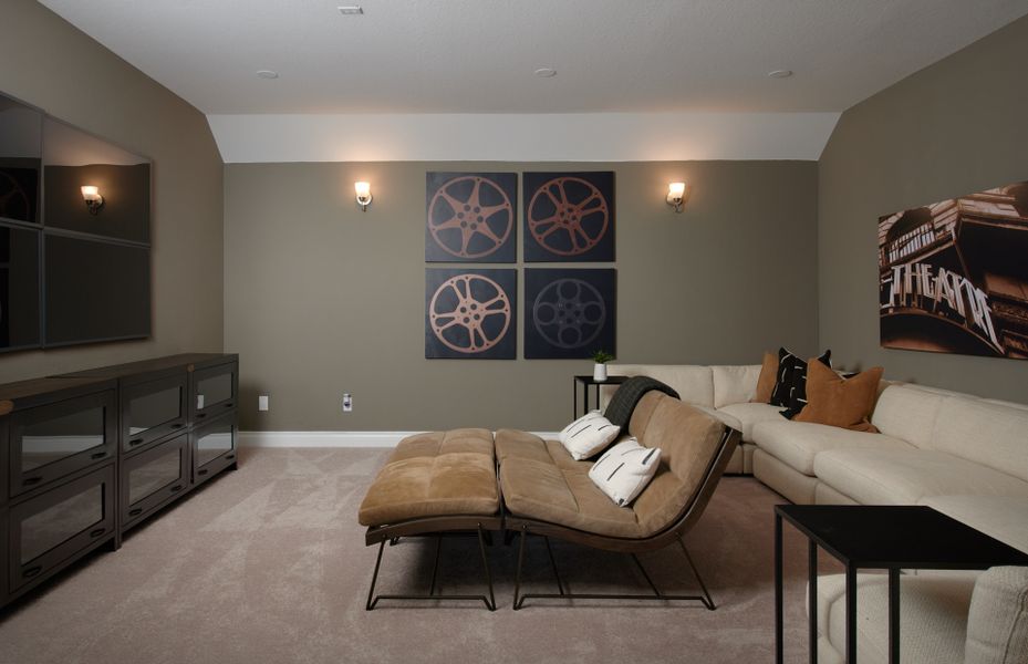 Furnished interior in a model home at The Overlook at Creekside in New Braunfels (Image 17).