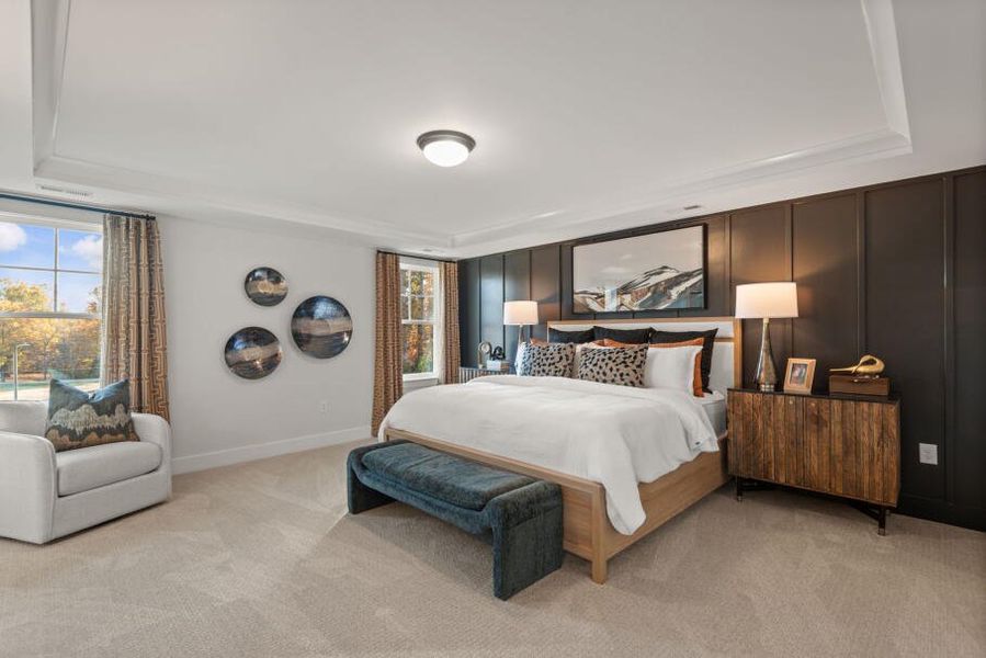 Furnished interior in a model home at Fiddler's Ridge in Advance (Image 33).