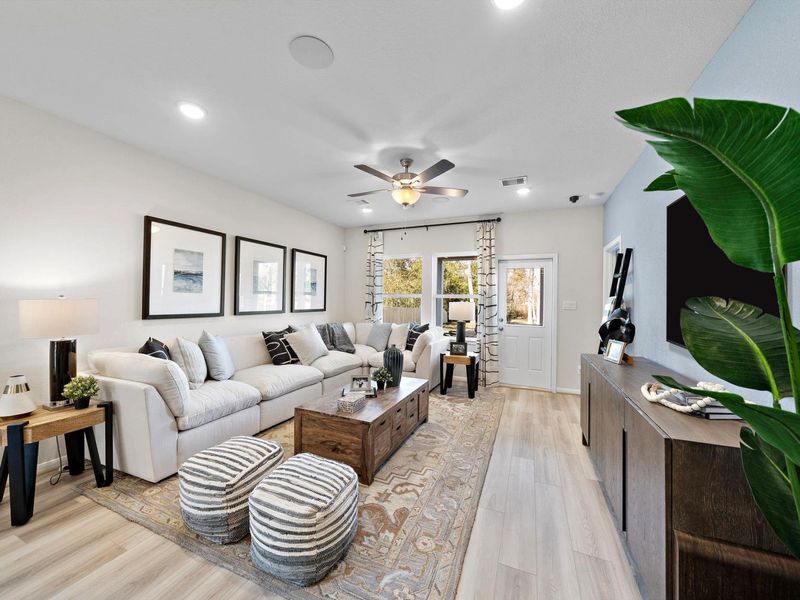 Furnished interior in a model home at Lakes at Black Oak in Magnolia (Image 8).