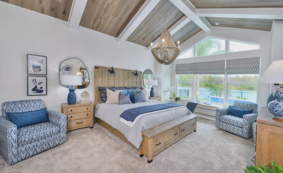 Furnished interior in a model home at Mosaic in Daytona Beach (Image 8).